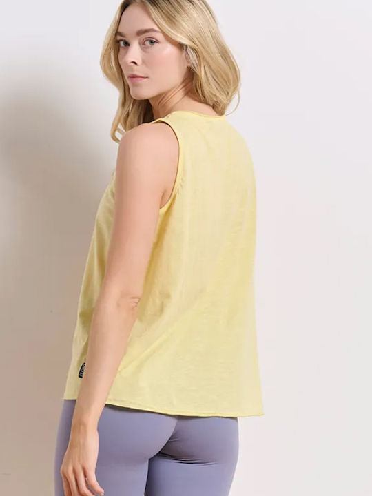 Women's Blouse Cotton Sleeveless Yellow