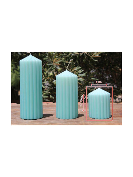 Aromatische gerippte Kerze Minzpulverduft 7x10