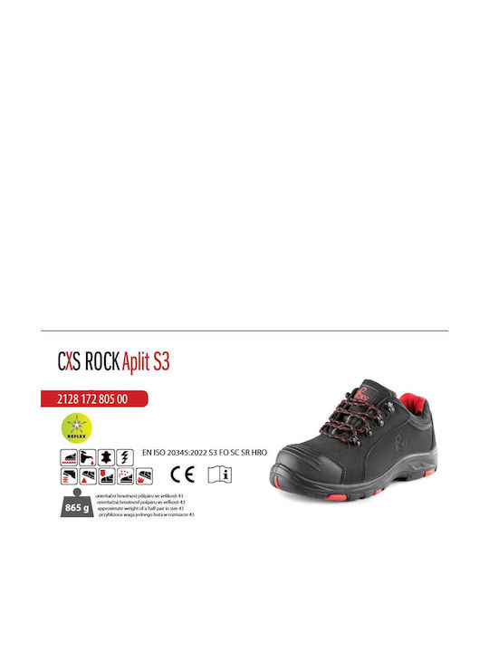 CXS Rock Aplit Low Safety Black S3 with Certification P, FO , HRO,SR
