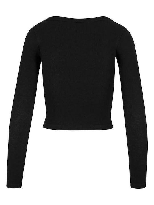 Women's Blouse Cotton Long Sleeve Black
