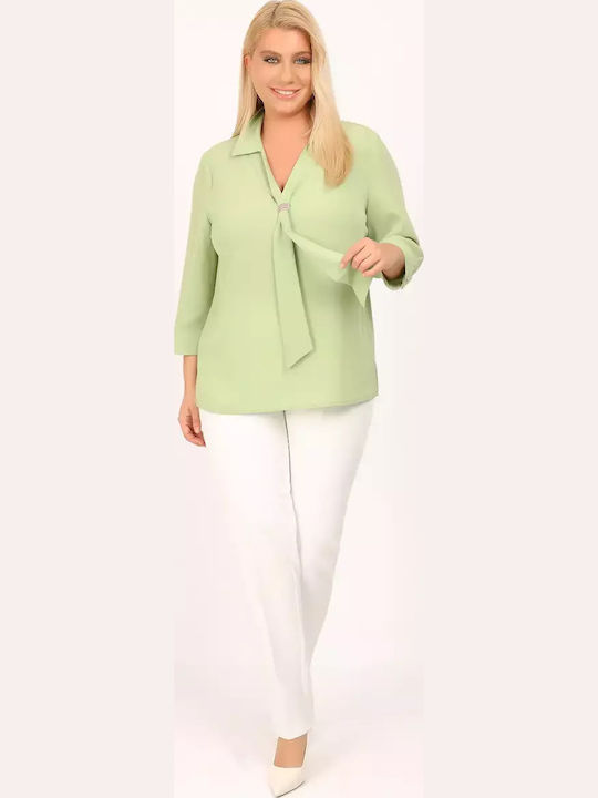 Women's Fabric Trousers Slim Fit White