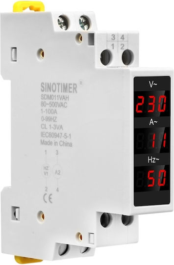 Sinotimer Voltmetru Panou Electric Digital Șină Monofazic