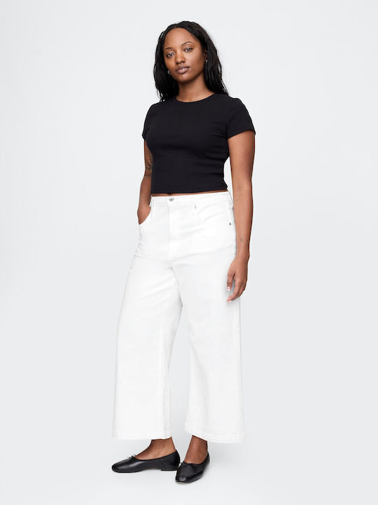 Hoch tailliert Damenjeans Optic White
