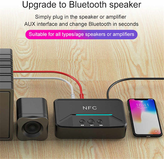 Acp Bt200 Bluetooth 5.0 Receiver 3.5mm Jack Output Port NFC