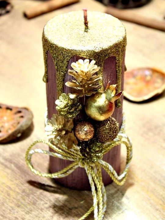 Easter Candle Round 15pcs Brown