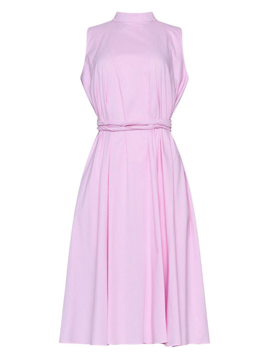 Rochie De Vară Pentru Nuntă / Botez Midi Roz