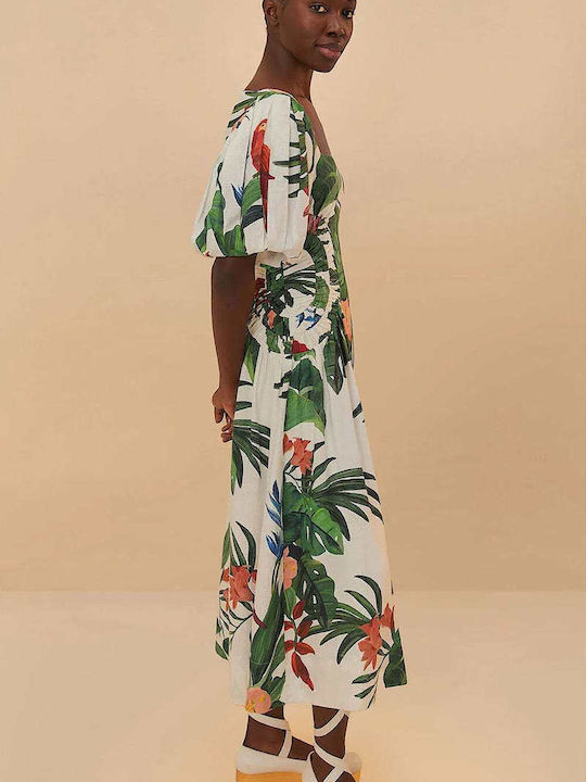 Καλοκαιρινό Midi Φόρεμα Off-white