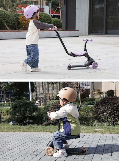 Q Play Kids Scooter Sema Evo 6 In 1 3-Wheel with Seat for 12 Months Lilac