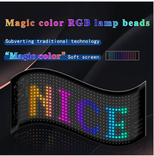 Led Matrix Panel Rgb Sign Flaglight Bluetooth Programmable Remote Control Smartphone App 20*64 Pixels Ip65 10w 5v 348x102 Mm
