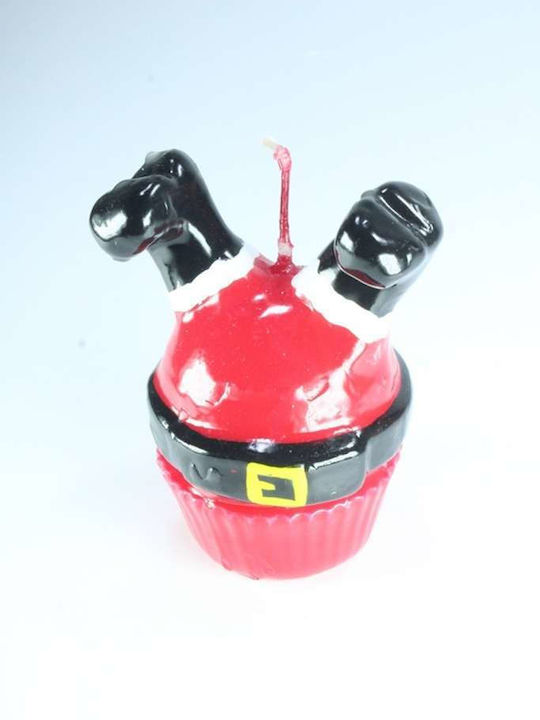 Gerakis Christmas Red Candle 9x8cm