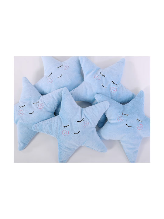 Little Star Minky Cuddle Pillow Rattle Blue