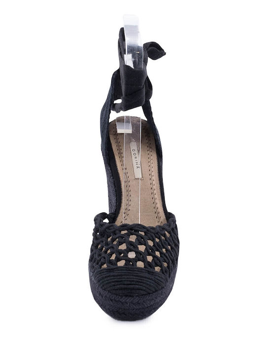 Women's Platform Espadrilles Black