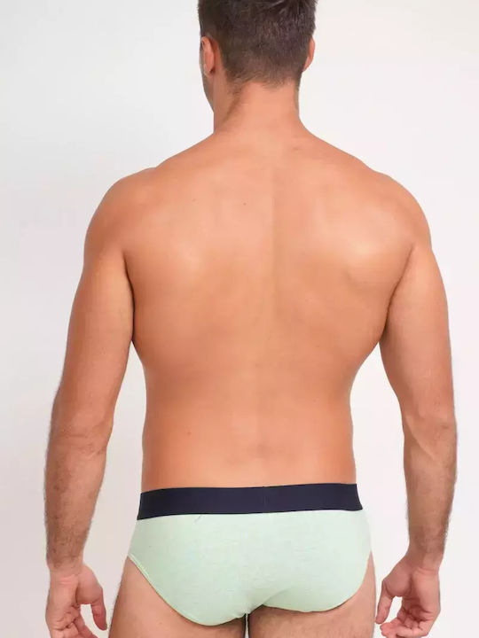 Men's Slip Green with Patterns