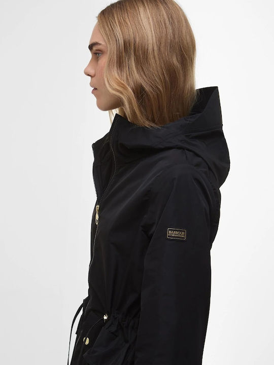 Women's Short Lifestyle Jacket Waterproof for Winter Black