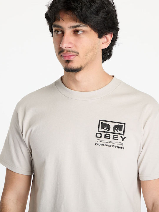 Obey Permission T-Shirt Silber Grau