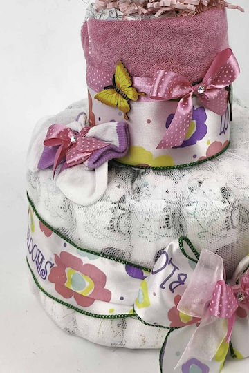 Dama Koupa Χειροποίητο Diaper Cake για Κορίτσι