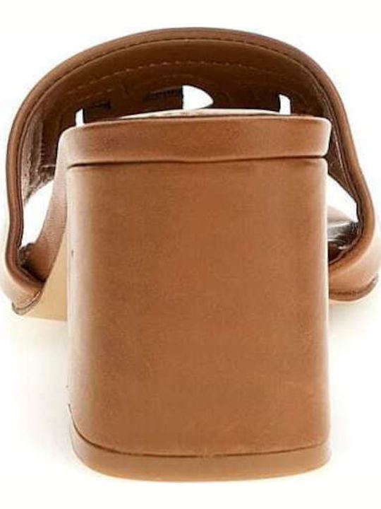 Leather Sandals Tabac Brown