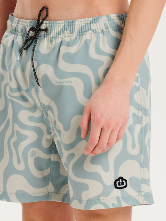 Men's Swimwear Shorts Green with Prints 251.EM504.45-Pr484-Mint
