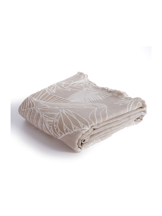 Nef-Nef Homeware Grow Ριχτάρι Πολυθρόνας Ζακάρ 170x180εκ. Beige