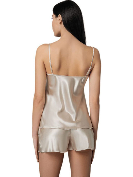 Milena by Paris Summer Satin Babydoll Gold Milena by Paris Summer Satin Babydoll Gold