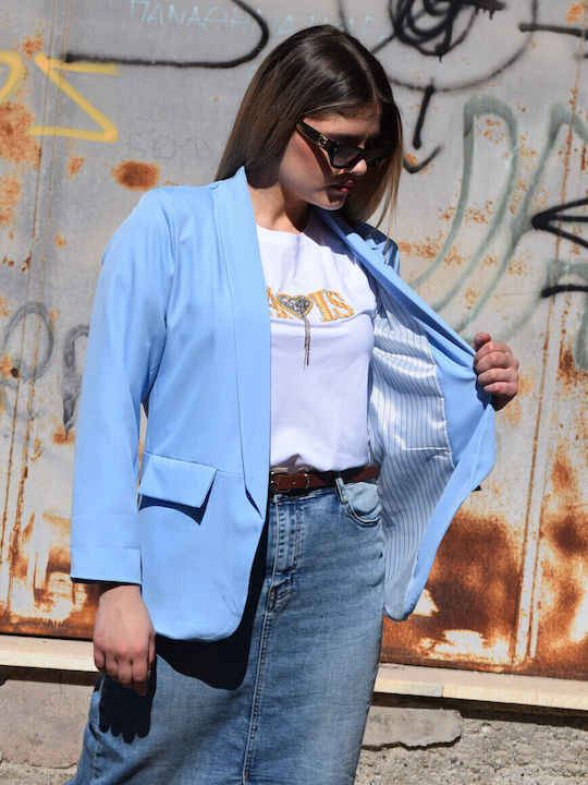 Floria Women's Blazer Light Blue