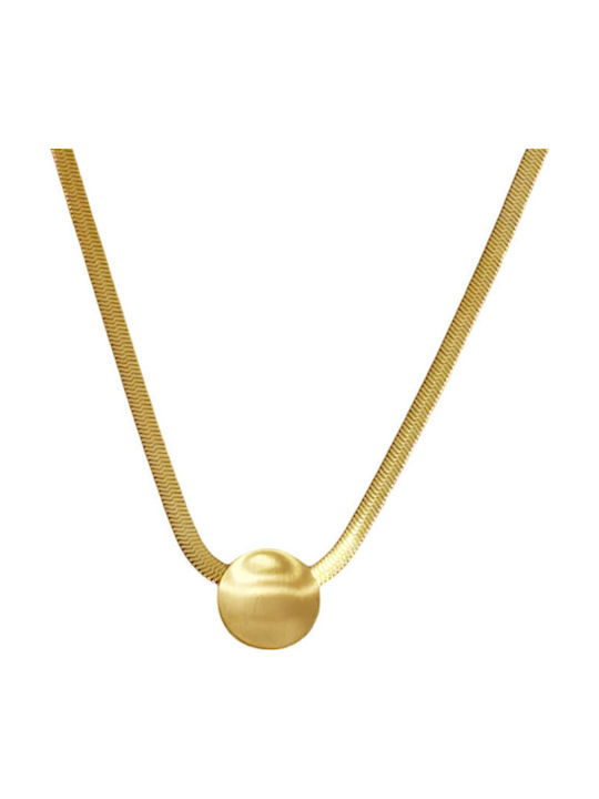 Necklace From Gold Plated Steel Necklace From Gold Plated Steel