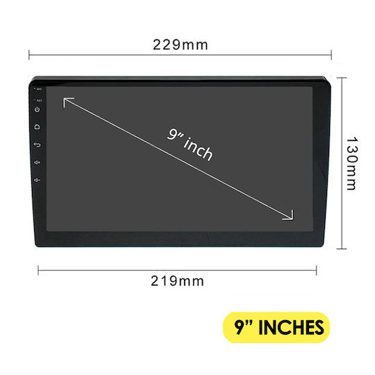Kirosiwa Автомобилна Аудио Система 2DIN (Блутут/USB/WiFi/GPS/Apple-Carplay/Android-Auto) с Тъчскрийн 9"