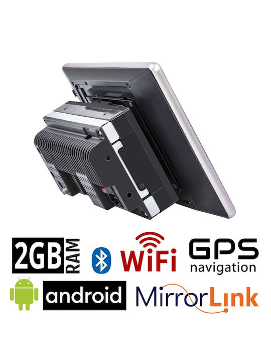 Andowl Auto-Audiosystem 2DIN (Bluetooth/USB/WiFi/GPS/Apple-Carplay/Android-Auto) mit Touchscreen 10.5"