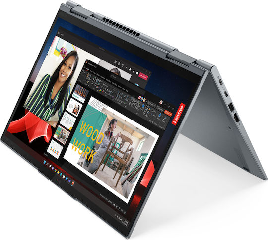 Lenovo ThinkPad X1 Yoga Gen 8 14" IPS FHD+ Touchscreen (i5-1355U/32GB/512GB SSD/W11 Pro) Сив Буреносен (Английски САЩ Клавиатура)