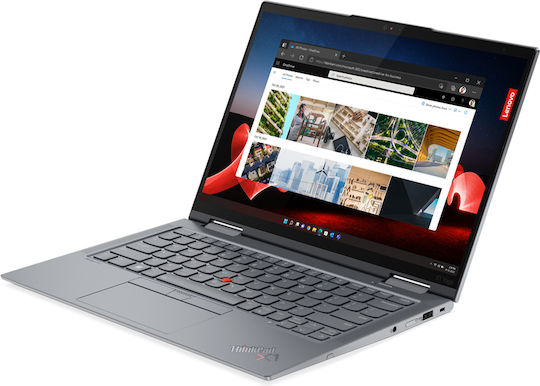 Lenovo ThinkPad X1 Yoga Gen 8 14" IPS FHD+ Touchscreen (i5-1345U/32GB/2TB SSD/W11 Pro) Сив Буреносен (Английски САЩ Клавиатура)