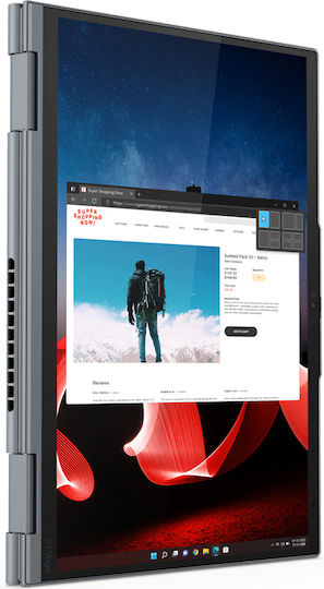 Lenovo ThinkPad X1 Yoga Gen 8 14" IPS FHD+ Touchscreen (i5-1345U/32GB/2TB SSD/W11 Pro) Сив Буреносен (Английски САЩ Клавиатура)