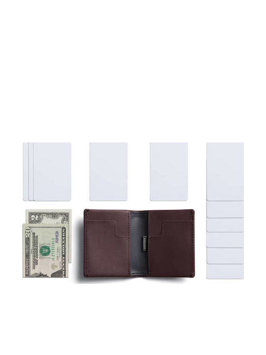 Leather Men's Wallet Cards Purple