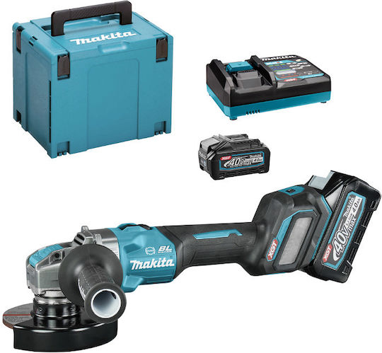 Makita GA041GM201 Grinder 125mm Battery 2x4Ah