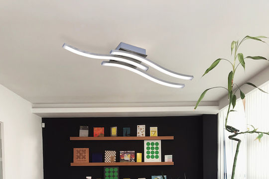 Trio Lighting Route Plafonieră de Tavan 56buc Argintiu cu LED Integrat