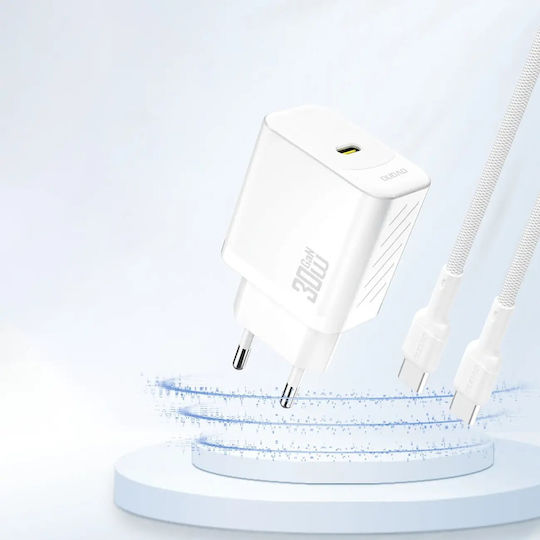 Dudao Charger Without Cable GaN with USB-C Port 30W Power Delivery Whites (A27P)