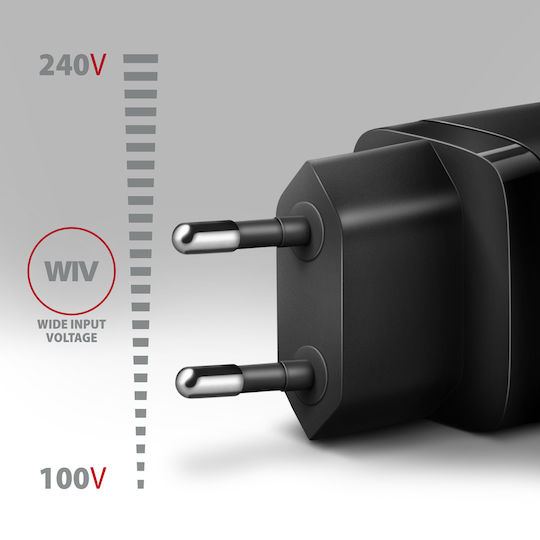 Axagon Φορτιστής Χωρίς Καλώδιο GaN 30W Power Delivery / Quick Charge 3.0 Μαύρος (AZAXNLSACUPQ301)