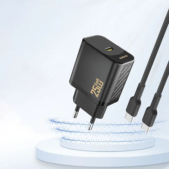 Dudao Φορτιστής Χωρίς Καλώδιο GaN με Θύρα USB-C 25W Power Delivery Μαύρος (A27)