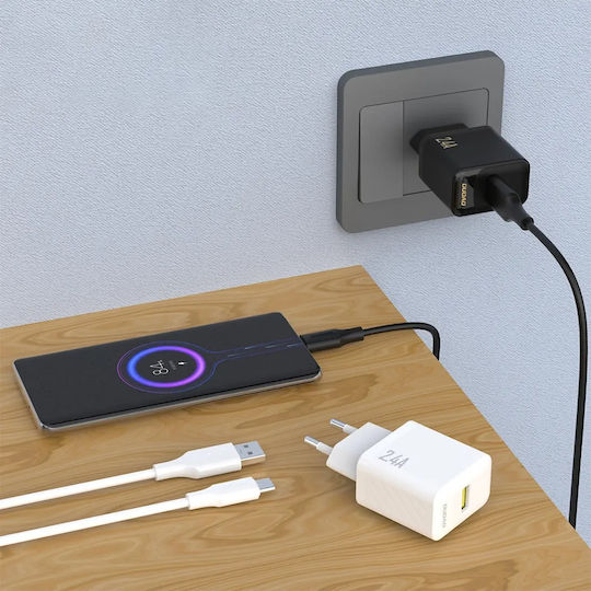 Dudao Φορτιστής Χωρίς Καλώδιο με Θύρα USB-A Λευκός (A23)