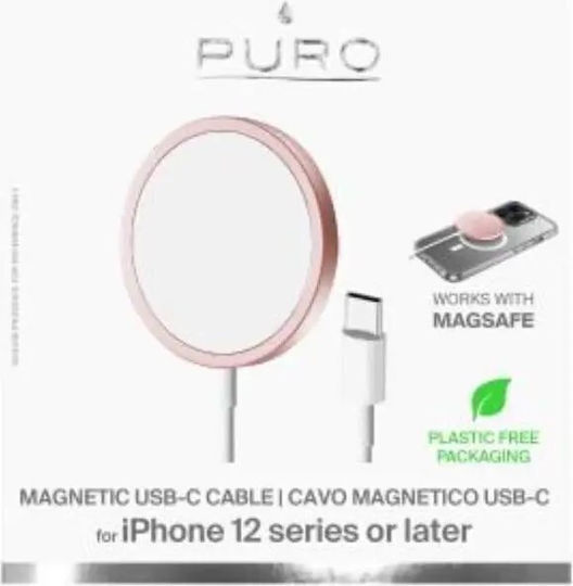 Puro Magsafe-Ladegerät 15W Stromlieferung Rosa