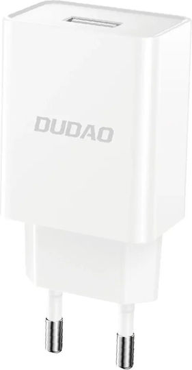 Dudao Charger with USB-A Port and Cable USB-C Whites (A4EU)