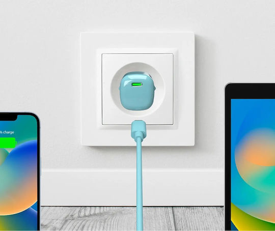 Puro Φορτιστής Χωρίς Καλώδιο GaN με Θύρα USB-C 20W Power Delivery Πράσινος