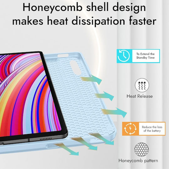 Techsuit Klappdeckel Silikon Lila (Redmi Pad Pro 12.1 / Poco Pad 12.1)