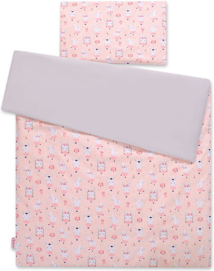 Bobono Σετ Παιδική Παπλωματοθήκη Pink 90x120εκ.