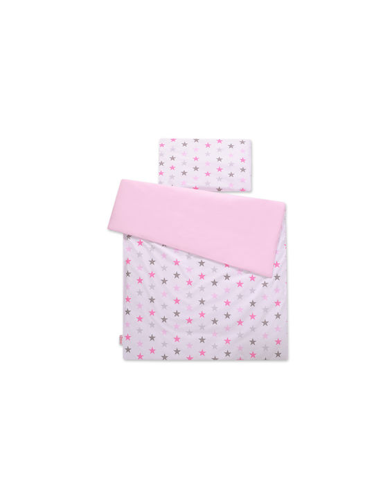 Bobono Conținut set Husă de pilotă pentru copii Single cu față de pernă Gray-pink 100x135cm