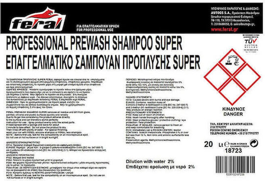 Feral Super Pre-wash Car Shampoo Autoshampoo 20lt