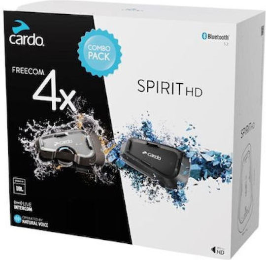 Cardo Freecom 4x & Spirit HD Sistem de comunicare pentru motociclete cu două căști cu Bluetooth