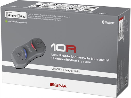 Sena 10R Μονή Ενδοεπικοινωνία για Κράνος Μηχανής με Bluetooth