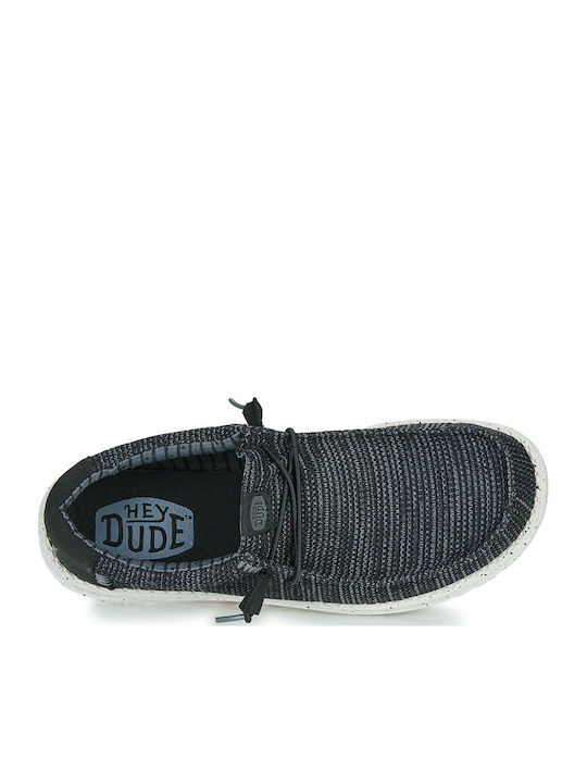 Wally Stretch Sox Ανδρικά Μοκασίνια σε Μαύρο Χρώμα