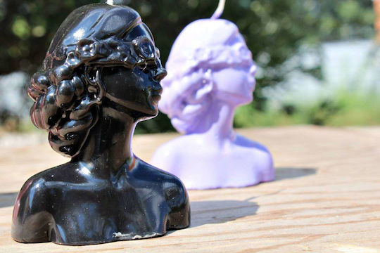 Wax Female Bust with Blindfold 9x6.8 cm