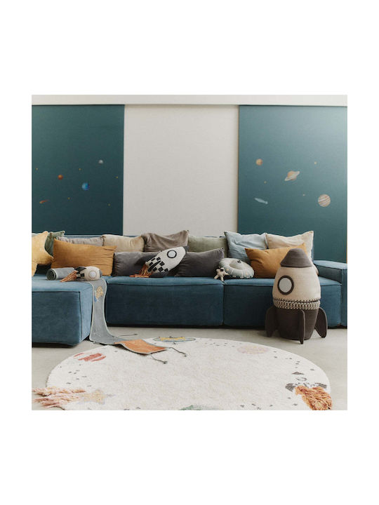 Lorena Canals Kinder Teppich Beige Rund mit Durchmesser 140cm